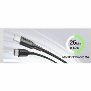 Belkin BoostCharge Pro Braided USB-C to Dual USB-C Cable 140W, Black, 5ft/1.5m - CAC004fq1.5MBK