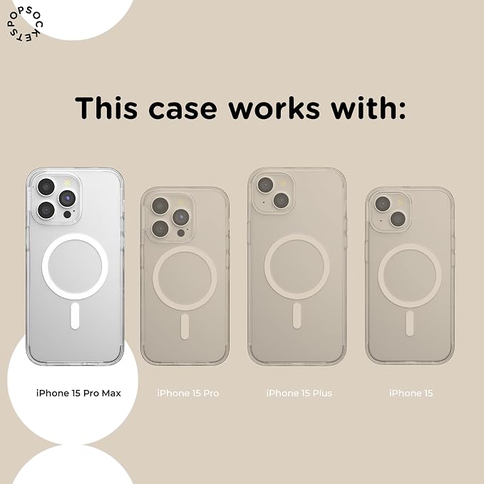 PopSockets iPhone 15 Pro Max Phone Case with MagSafe, Wireless Charging Compatible, Burgundy - Oxblood