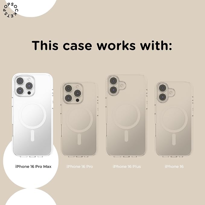 PopSockets iPhone 16 Pro Max Phone Case with MagSafe, Wireless Charging Compatible, Disney - Boho Wildflowers Maroon