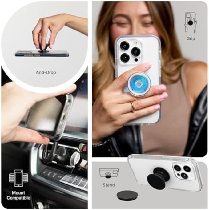 PopSockets iPhone 16 Pro Phone Case with MagSafe, Wireless Charging Compatible, Bookish - Mirror Curse Breaker